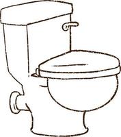 Toilet Charcoal Drawing vector