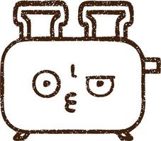 Toaster Charcoal Drawing vector