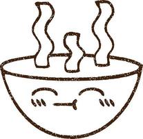 Hot Rice Charcoal Drawing vector
