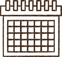 Marked Calendar Charcoal Drawing vector