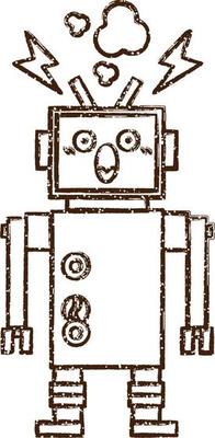 Robot Charcoal Drawing