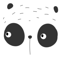 elemento di testa di orso panda carino png