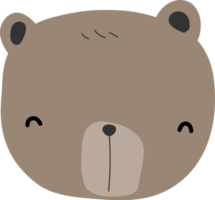 Cute Bear Head Element png