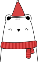 Cute Bear with Party Hat Element png