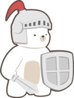 Cute Bear Warrior Element png