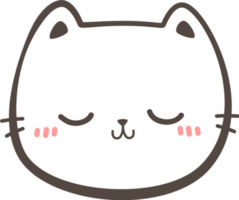 Cute Cat Head Element png