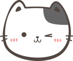 Cute Cat Head Element png