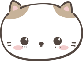 Cute Cat Head Element png