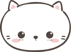 Cute Cat Head Element png