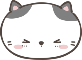 Cute Cat Head Element png