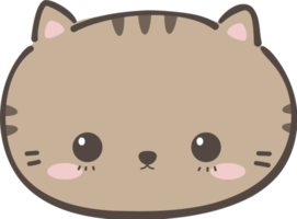 elemento de cabeça de gato fofo png