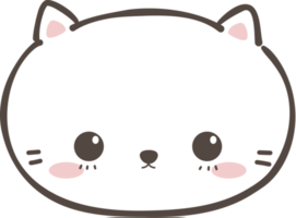 Cute Cat Head Element png