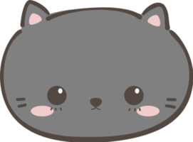 Cute Cat Head Element png