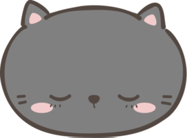 Cute Cat Head Element png