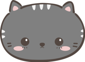 Cute Cat Head Element png