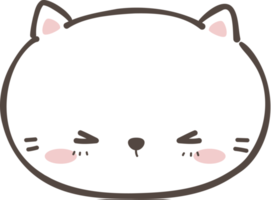 Cute Cat Head Element png