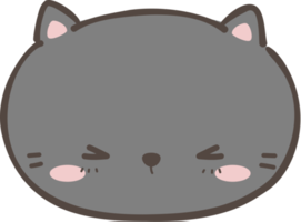 Cute Cat Head Element png