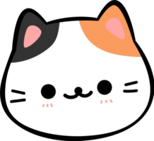 Cute Cat Head Element png