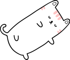 Cute Sleeping Cat Element png