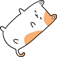 elemento de gato adormecido fofo png