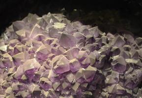 Light Purple Amethyst Crystal Geodes in a Cluster photo