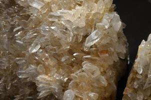 Quartz Crystal Geodes Growing Symmetrically in a Cluster photo