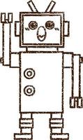 Robot Charcoal Drawing vector