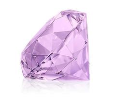 pink diamond on white background photo