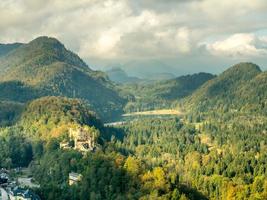 Hohenschwangau castle with lake Alpsee photo