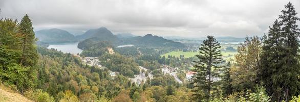 Hohenschwangau castle with lake Alpsee photo