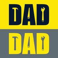 Dad Typography for T-shirt design, Mug Design and Printing Project vector