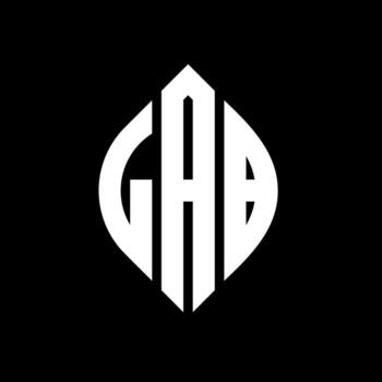 diseño de logotipo de letra de círculo de laboratorio con forma de círculo y elipse. letras de elipse de laboratorio con estilo tipográfico. las tres iniciales forman un logo circular. vector de marca de letra de monograma abstracto del emblema del círculo de laboratorio.