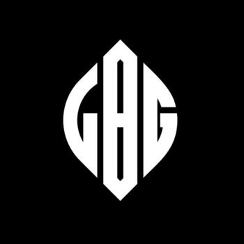LBG circle letter logo design with circle and ellipse shape. LBG ellipse letters with typographic style. The three initials form a circle logo. LBG Circle Emblem Abstract Monogram Letter Mark Vector. vector