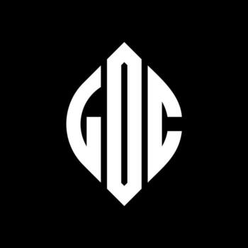 LOC circle letter logo design with circle and ellipse shape. LOC ellipse letters with typographic style. The three initials form a circle logo. LOC Circle Emblem Abstract Monogram Letter Mark Vector. vector