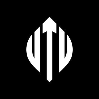 utu diseño de logotipo de letra circular con forma de círculo y elipse. utu elipse letras con estilo tipográfico. las tres iniciales forman un logo circular. utu círculo emblema resumen monograma letra marca vector. vector
