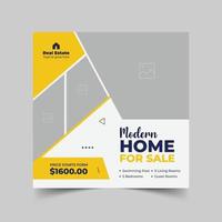 Real estate house property social media banner template, promotion banner, square web banner, property banner, vector