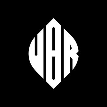 VBR circle letter logo design with circle and ellipse shape. VBR ellipse letters with typographic style. The three initials form a circle logo. VBR Circle Emblem Abstract Monogram Letter Mark Vector. vector