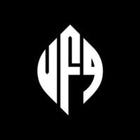 Diseño de logotipo de letra de círculo vfq con forma de círculo y elipse. vfq letras elipses con estilo tipográfico. las tres iniciales forman un logo circular. vector de marca de letra de monograma abstracto del emblema del círculo vfq.