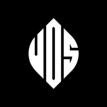 VOS circle letter logo design with circle and ellipse shape. VOS ellipse letters with typographic style. The three initials form a circle logo. VOS Circle Emblem Abstract Monogram Letter Mark Vector. vector