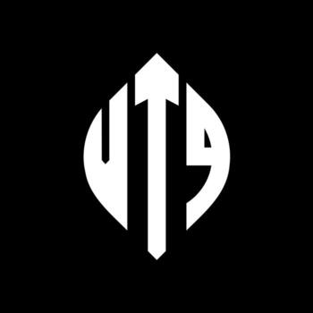 diseño de logotipo de letra de círculo vtq con forma de círculo y elipse. vtq letras elipses con estilo tipográfico. las tres iniciales forman un logo circular. vector de marca de letra de monograma abstracto del emblema del círculo vtq.