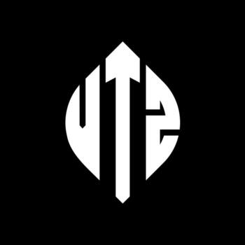 VTZ circle letter logo design with circle and ellipse shape. VTZ ellipse letters with typographic style. The three initials form a circle logo. VTZ Circle Emblem Abstract Monogram Letter Mark Vector. vector