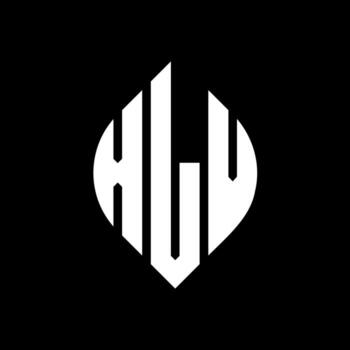 diseño de logotipo de letra de círculo xlv con forma de círculo y elipse. xlv letras elipses con estilo tipográfico. las tres iniciales forman un logo circular. xlv círculo emblema resumen monograma letra marca vector. vector