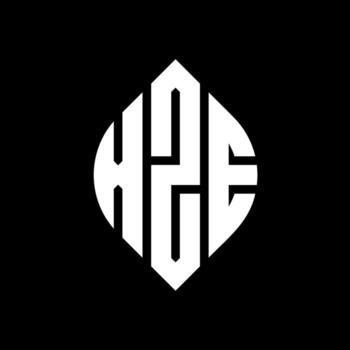 XZE circle letter logo design with circle and ellipse shape. XZE ellipse letters with typographic style. The three initials form a circle logo. XZE Circle Emblem Abstract Monogram Letter Mark Vector. vector