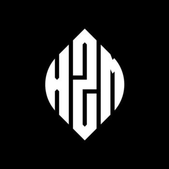 XZM circle letter logo design with circle and ellipse shape. XZM ellipse letters with typographic style. The three initials form a circle logo. XZM Circle Emblem Abstract Monogram Letter Mark Vector. vector