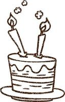 Cake Charcoal Drawing vector