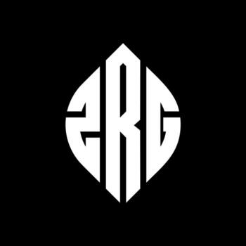ZRG circle letter logo design with circle and ellipse shape. ZRG ellipse letters with typographic style. The three initials form a circle logo. ZRG Circle Emblem Abstract Monogram Letter Mark Vector. vector