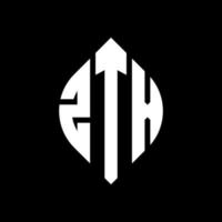 Diseño de logotipo de letra circular ztx con forma de círculo y elipse. letras elipses ztx con estilo tipográfico. las tres iniciales forman un logo circular. vector de marca de letra de monograma abstracto del emblema del círculo ztx.