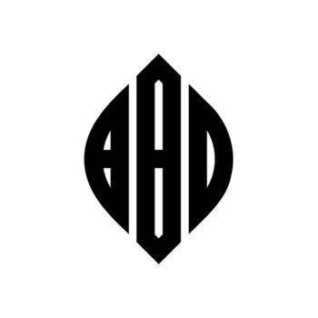 BBD circle letter logo design with circle and ellipse shape. BBD ellipse letters with typographic style. The three initials form a circle logo. BBD Circle Emblem Abstract Monogram Letter Mark Vector. vector