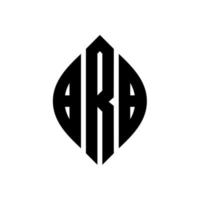 BRB circle letter logo design with circle and ellipse shape. BRB ellipse letters with typographic style. The three initials form a circle logo. BRB Circle Emblem Abstract Monogram Letter Mark Vector. vector