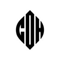 diseño de logotipo de letra de círculo cdx con forma de círculo y elipse. letras elipses cdx con estilo tipográfico. las tres iniciales forman un logo circular. vector de marca de letra de monograma abstracto del emblema del círculo cdx.